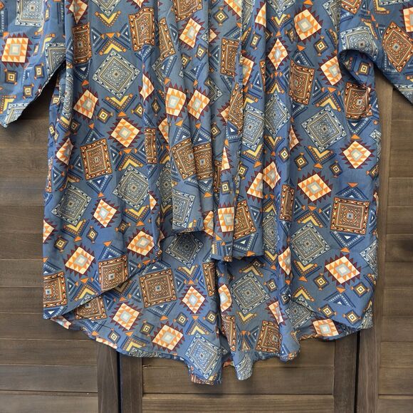 LuLaRoe Lindsay Geometric Art Western Tribal Print Cover Up Summer Beach‎ Sz M - Picture 6 of 12